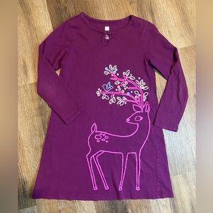 Tea Collection Purple Deer T-shirt Dress
